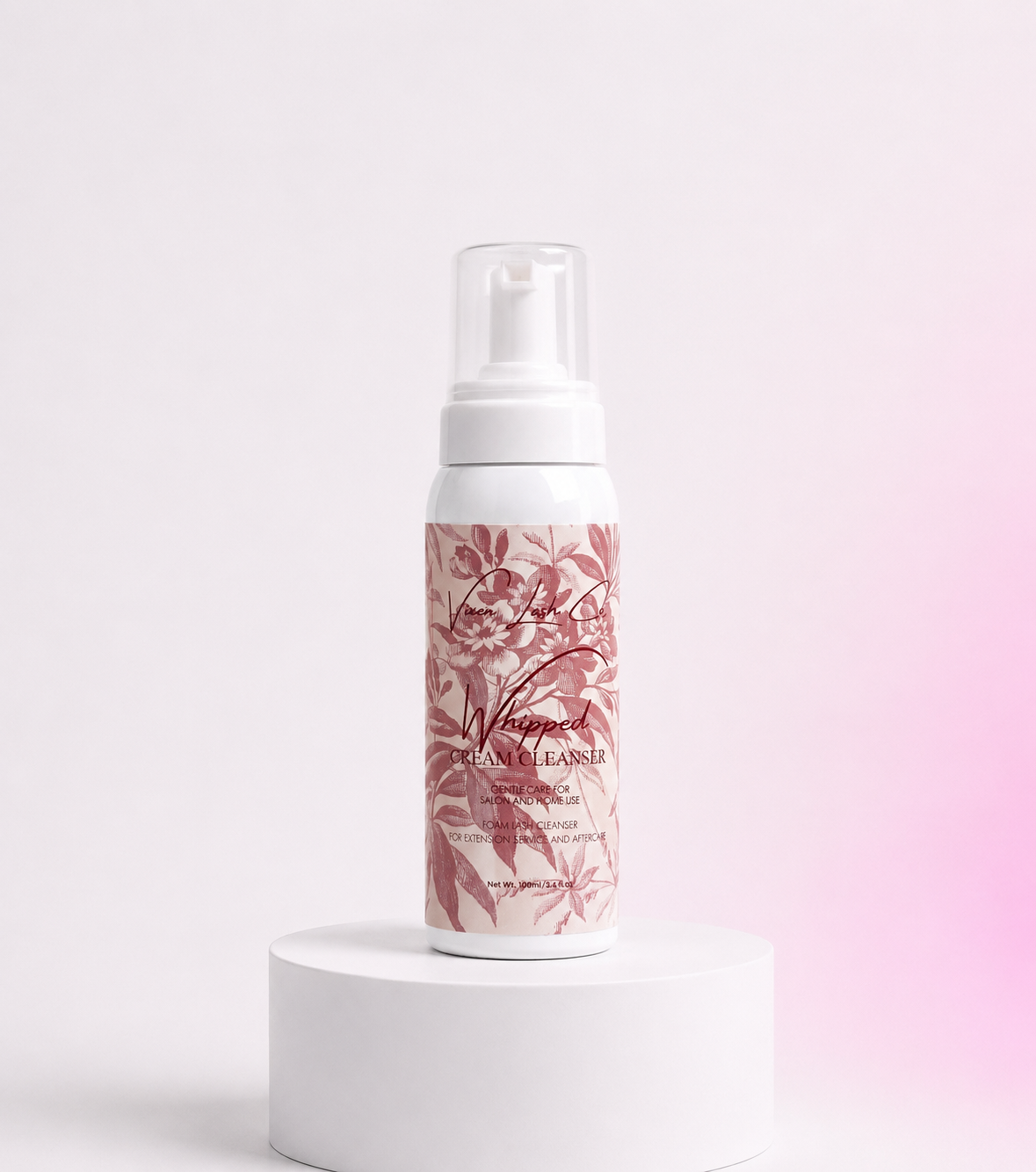 Foaming lash cleanser